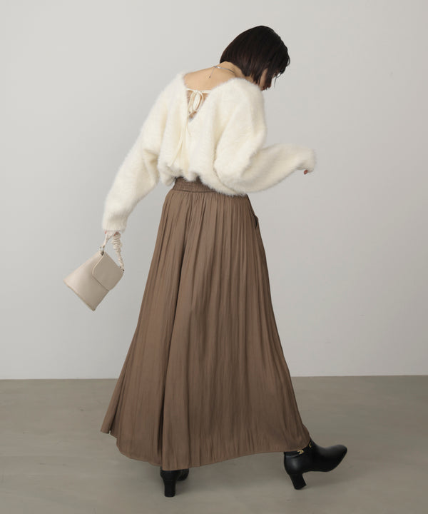 ギャザーウエストワイドパンツ