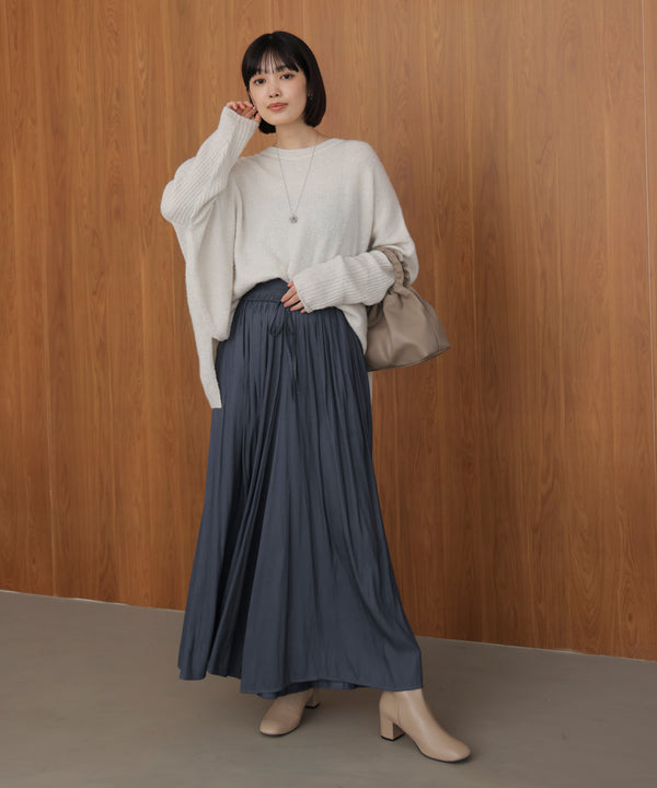 ギャザーウエストワイドパンツ