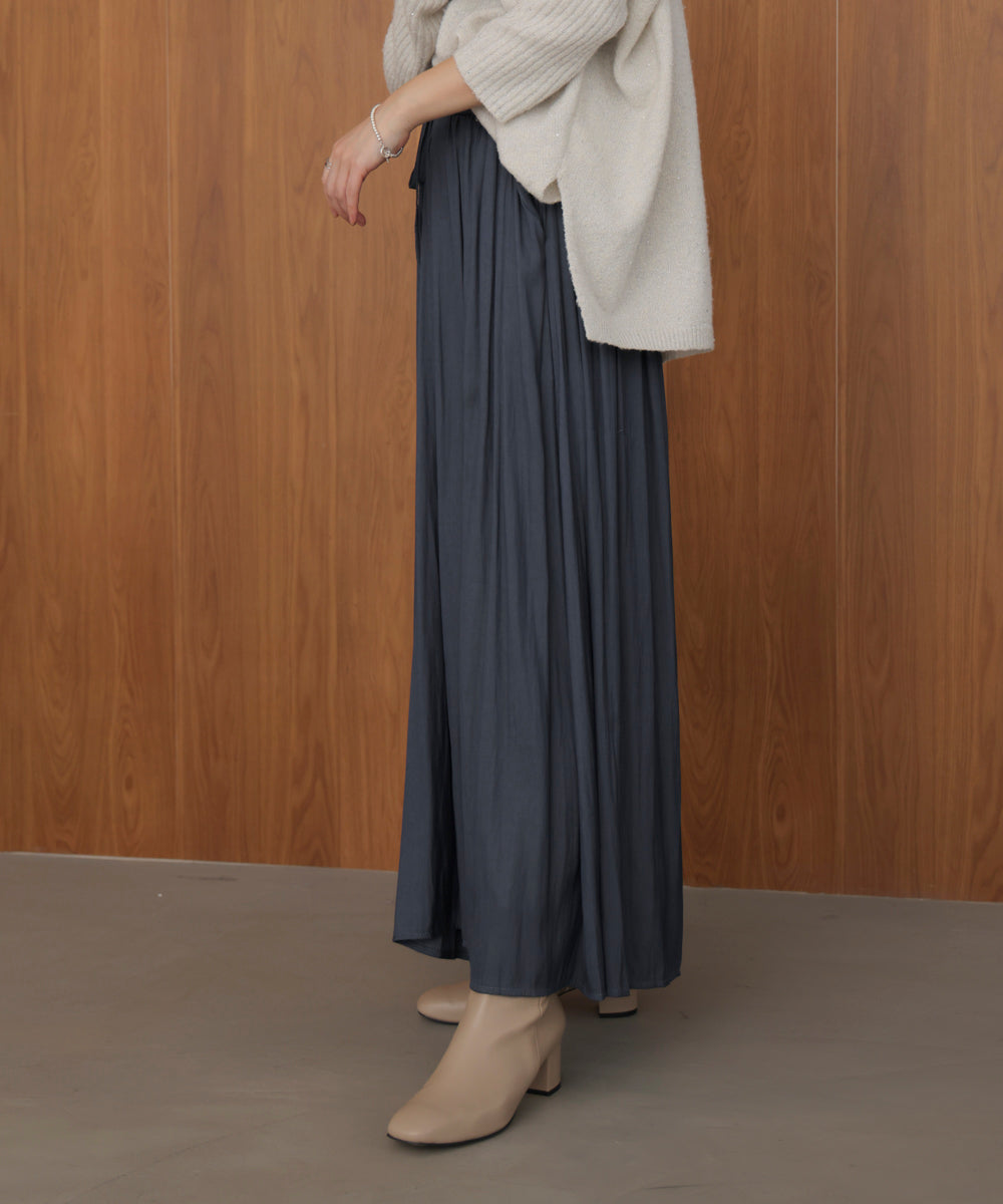 ギャザーウエストワイドパンツ