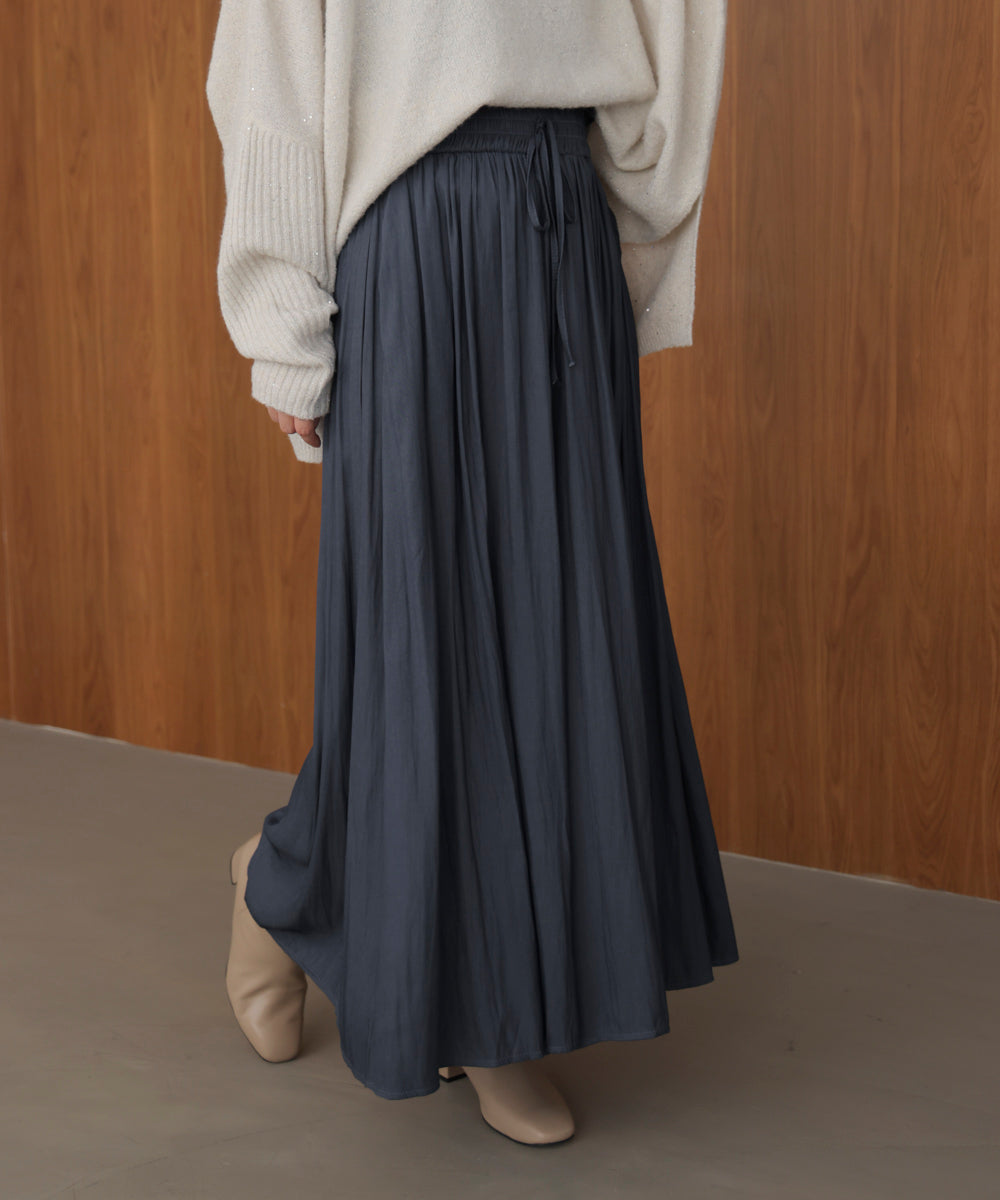 ギャザーウエストワイドパンツ