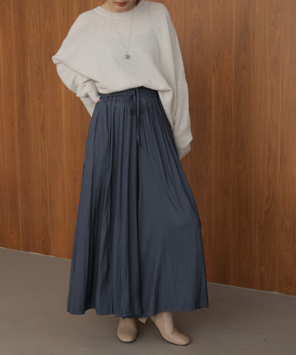 ギャザーウエストワイドパンツ