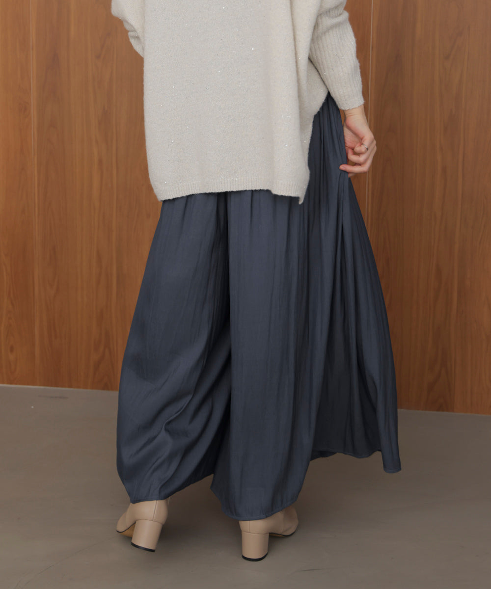 ギャザーウエストワイドパンツ