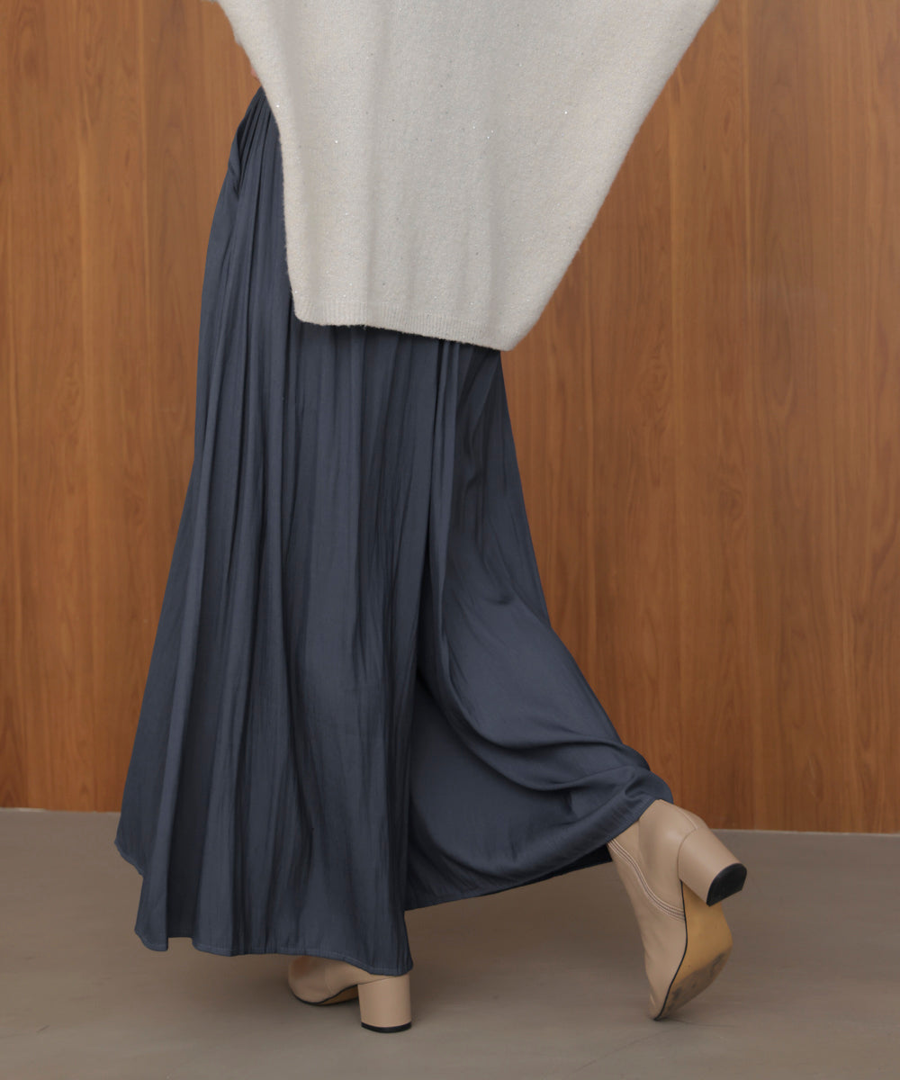 ギャザーウエストワイドパンツ