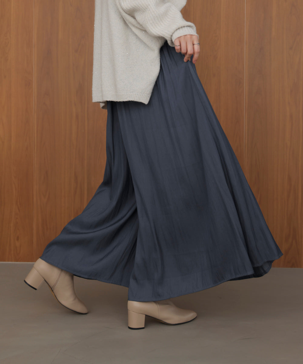 ギャザーウエストワイドパンツ