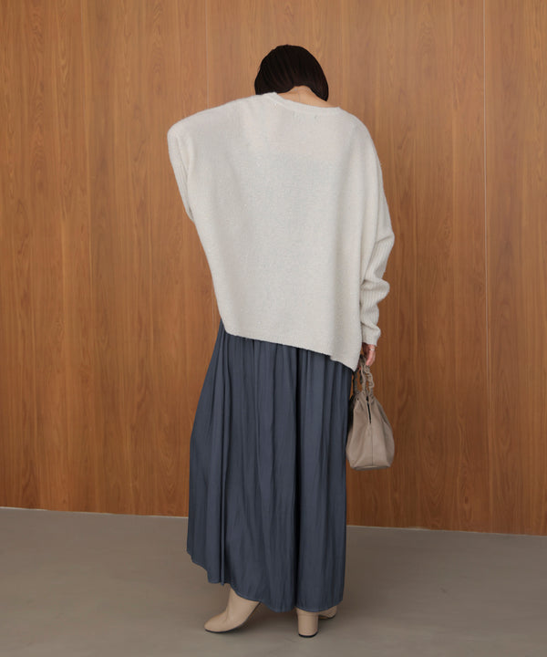 ギャザーウエストワイドパンツ