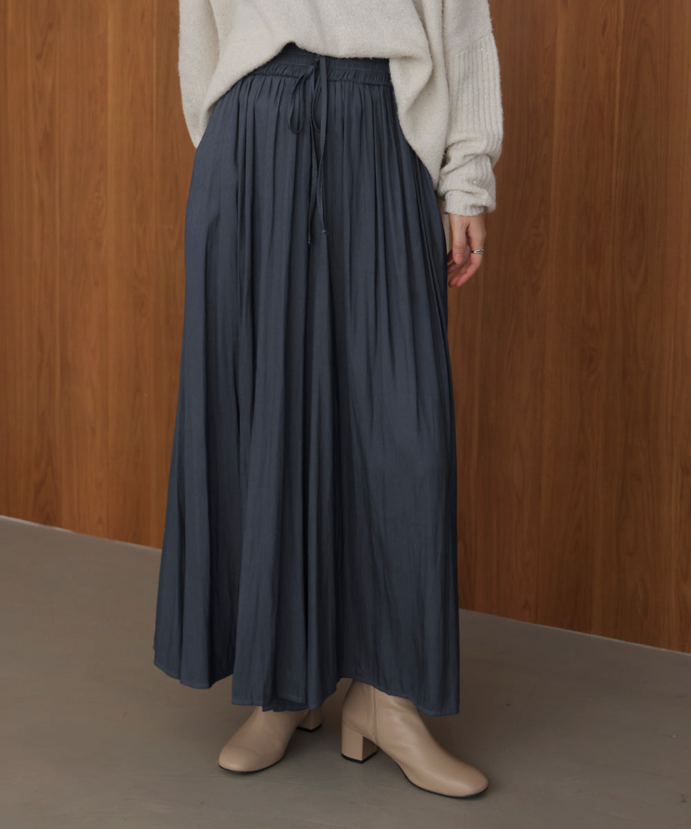 ギャザーウエストワイドパンツ