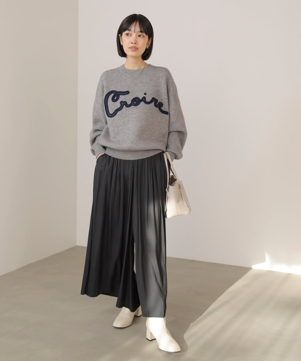 ギャザーウエストワイドパンツ