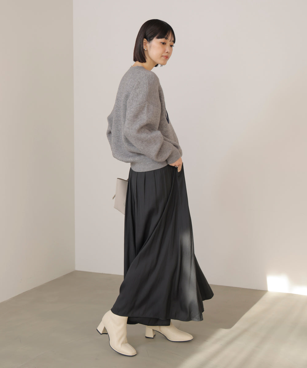 ギャザーウエストワイドパンツ