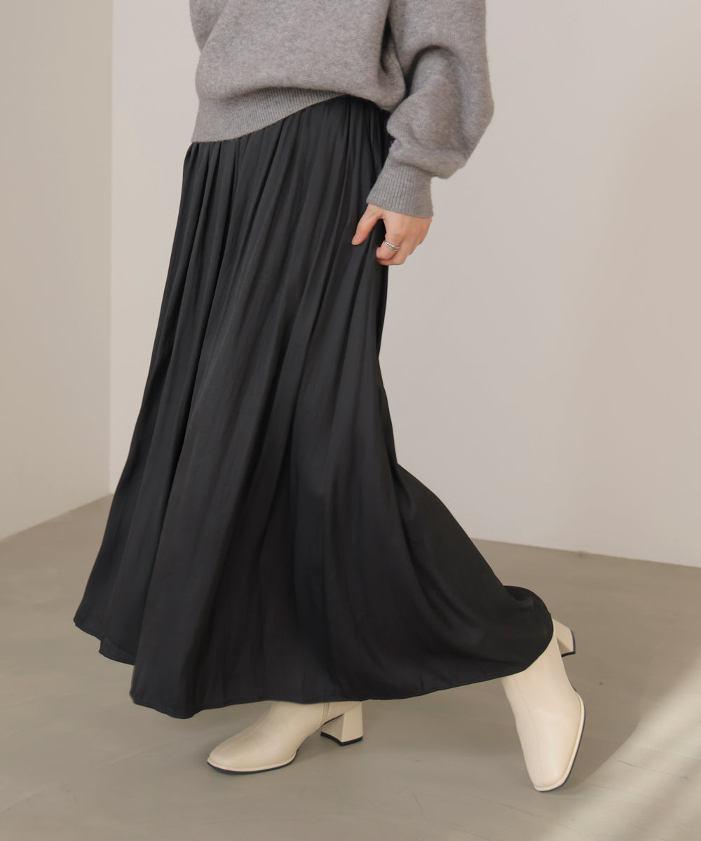 ギャザーウエストワイドパンツ
