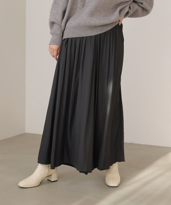 ギャザーウエストワイドパンツ