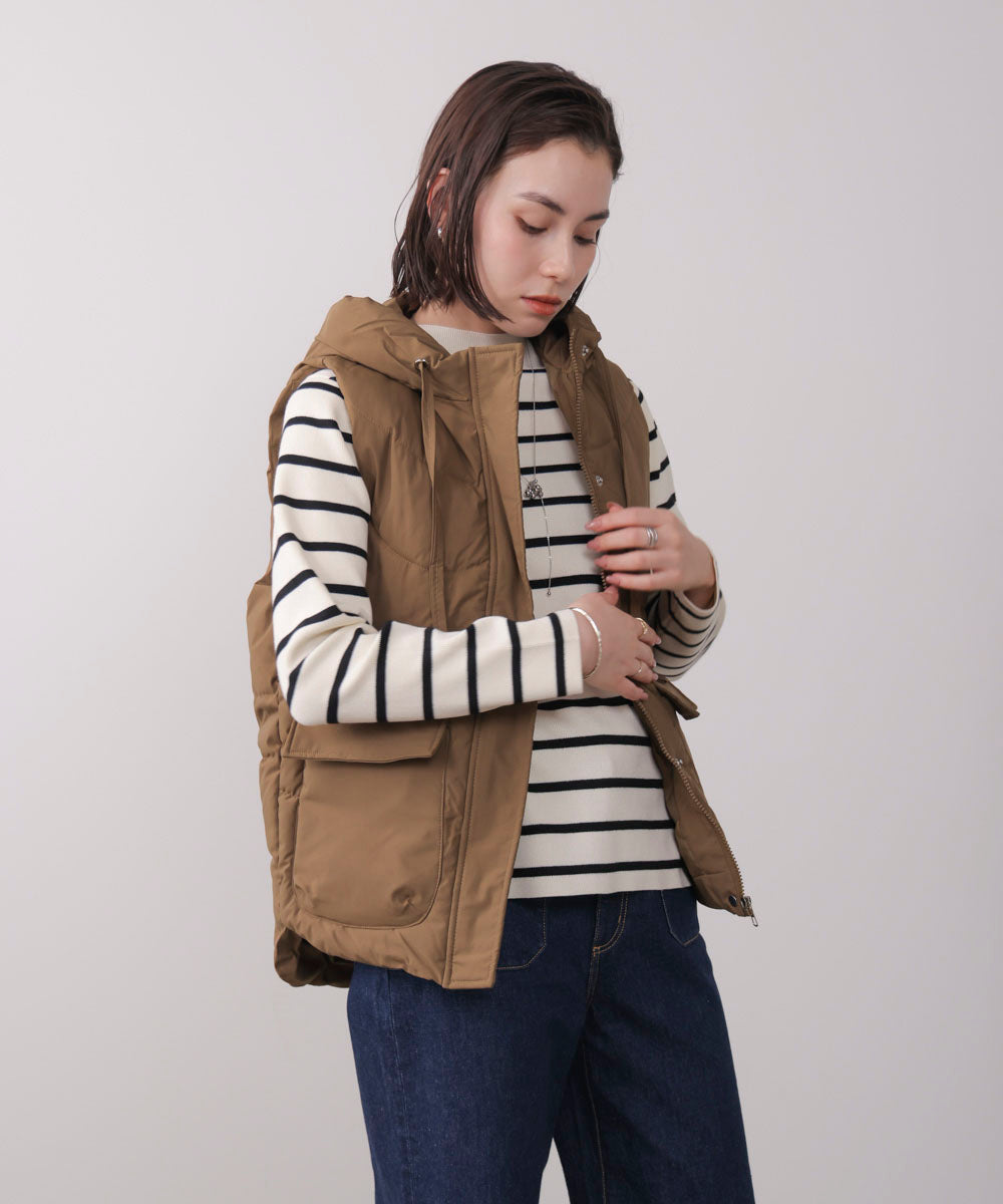 中綿フードベスト