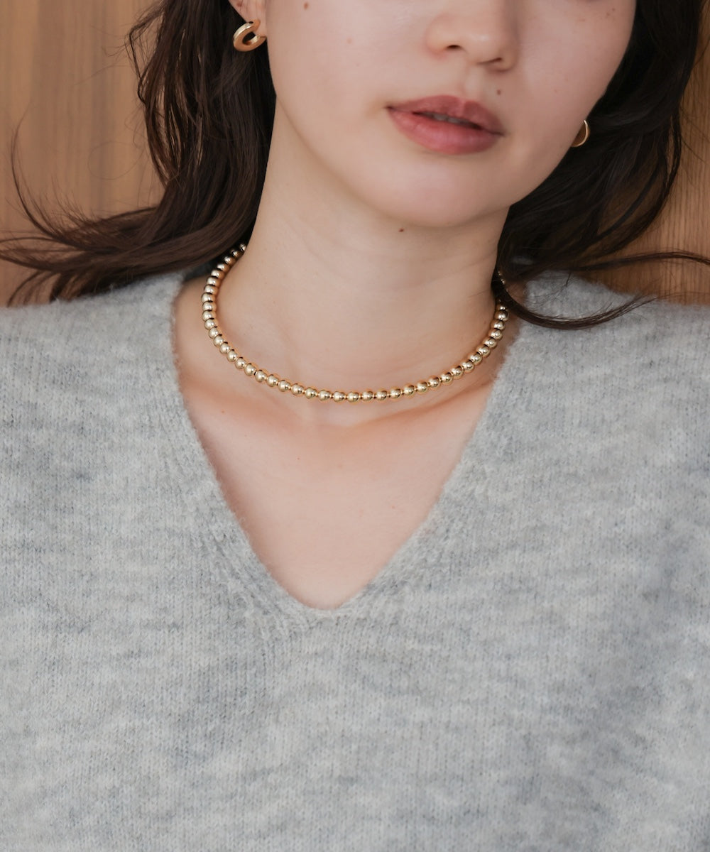 ワイヤーボールネックレス