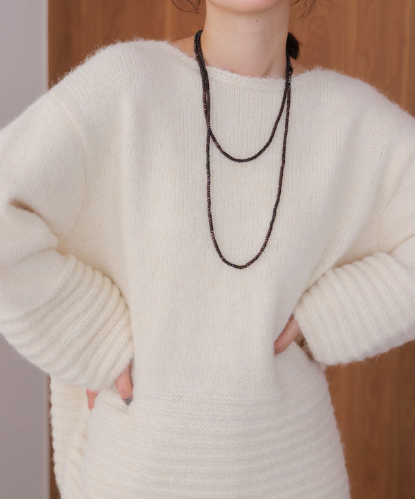 ビーズフリーネックレス