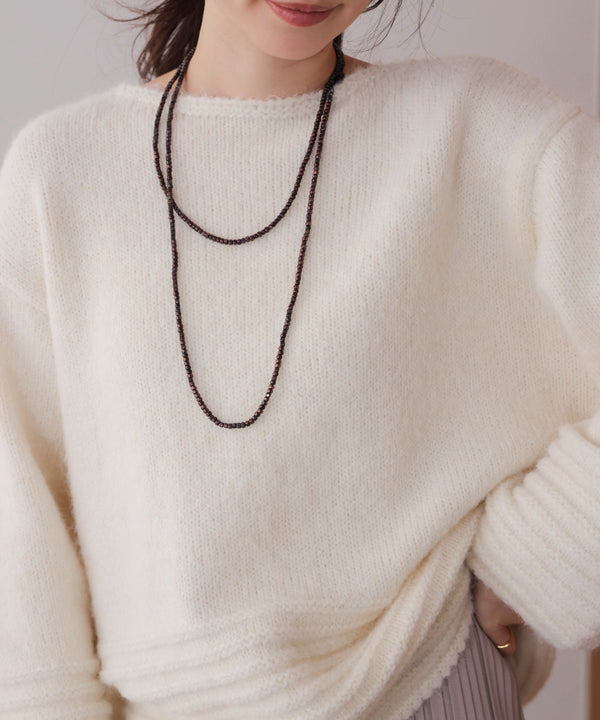 ビーズフリーネックレス