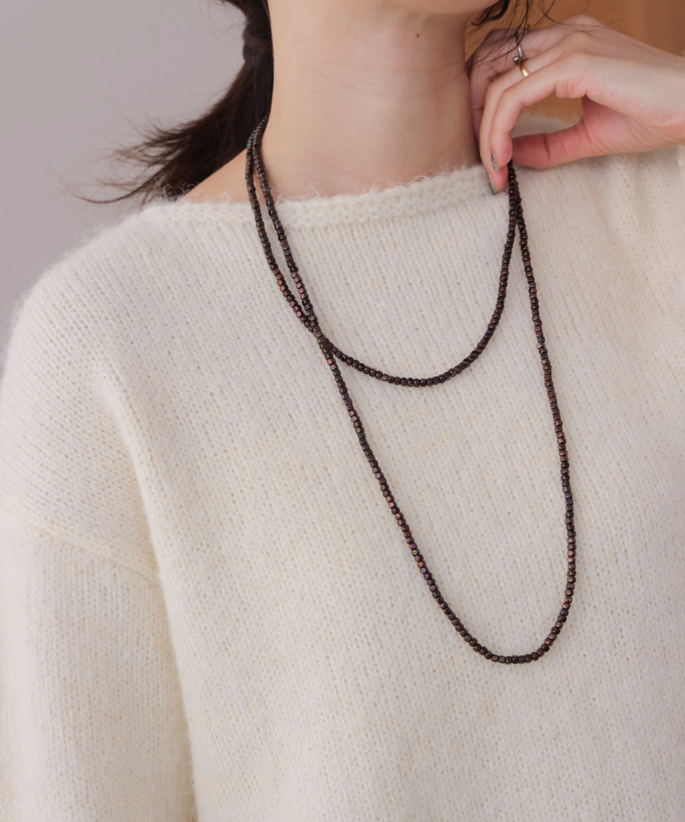 ビーズフリーネックレス
