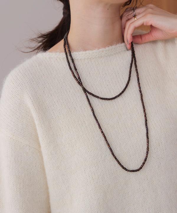 ビーズフリーネックレス