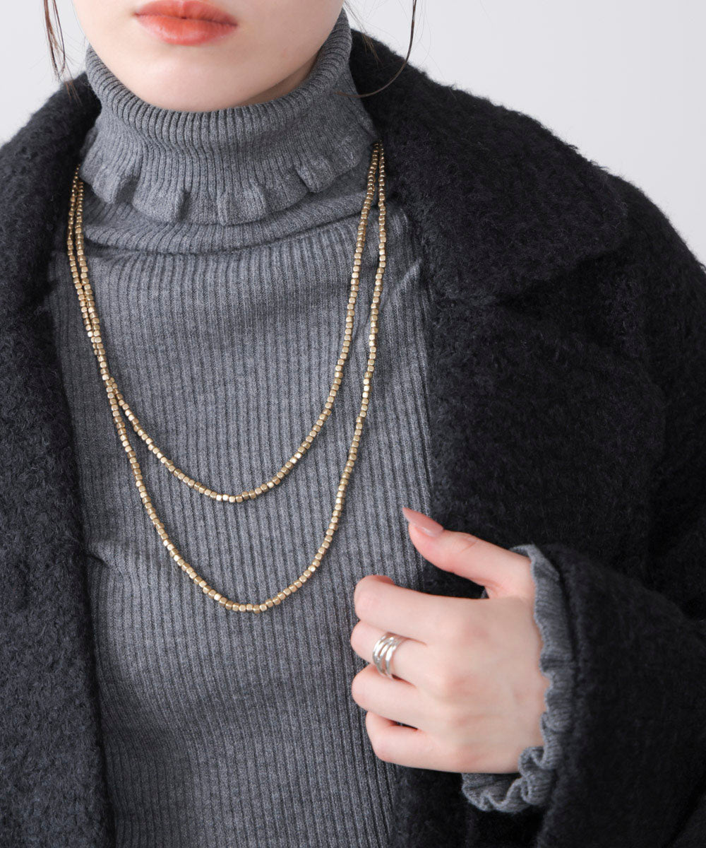 ビーズフリーネックレス
