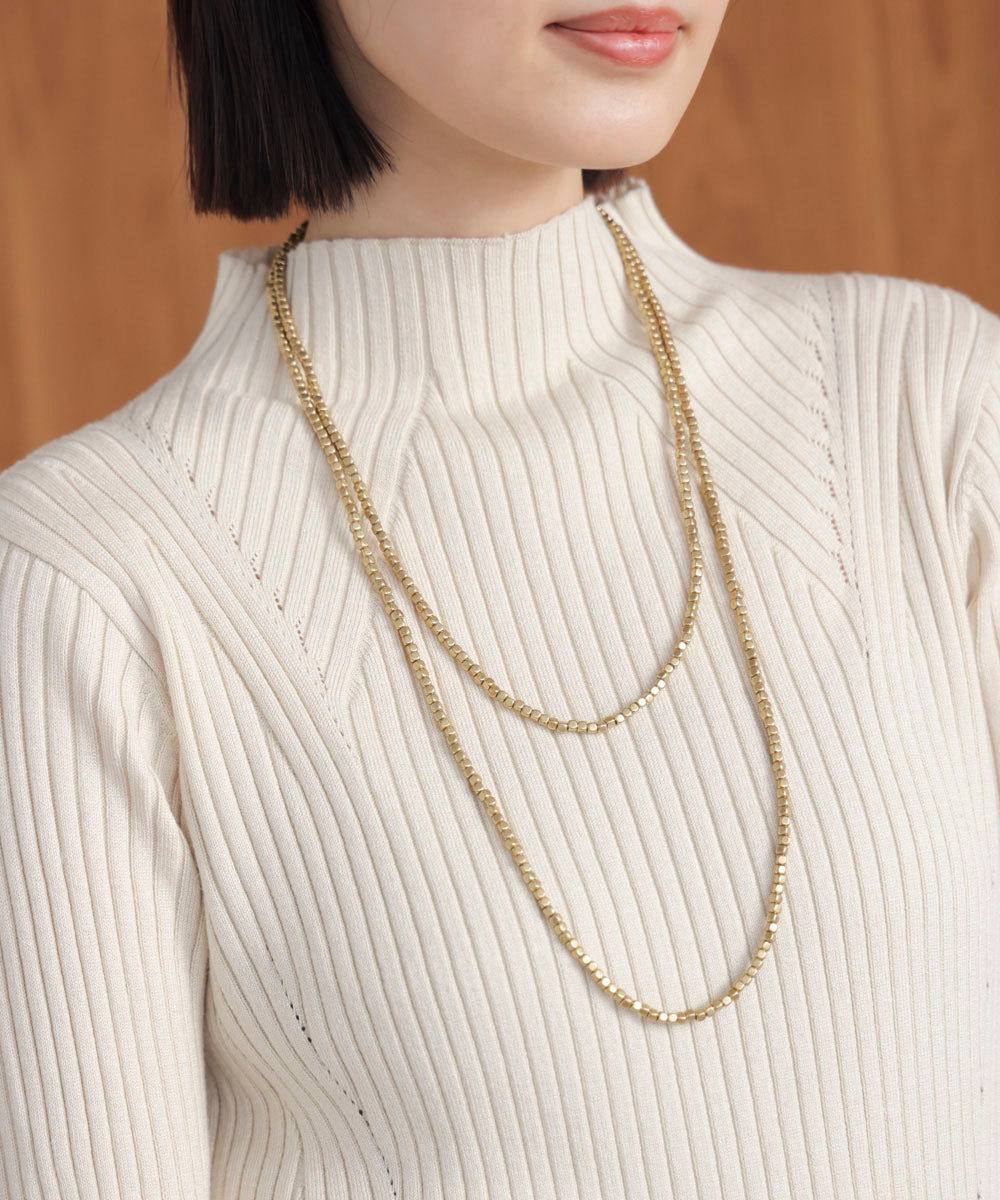 ビーズフリーネックレス