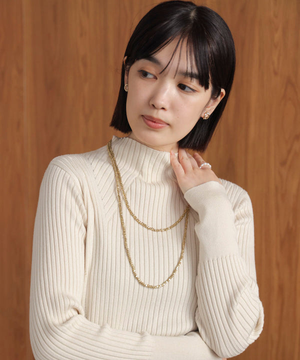 ビーズフリーネックレス