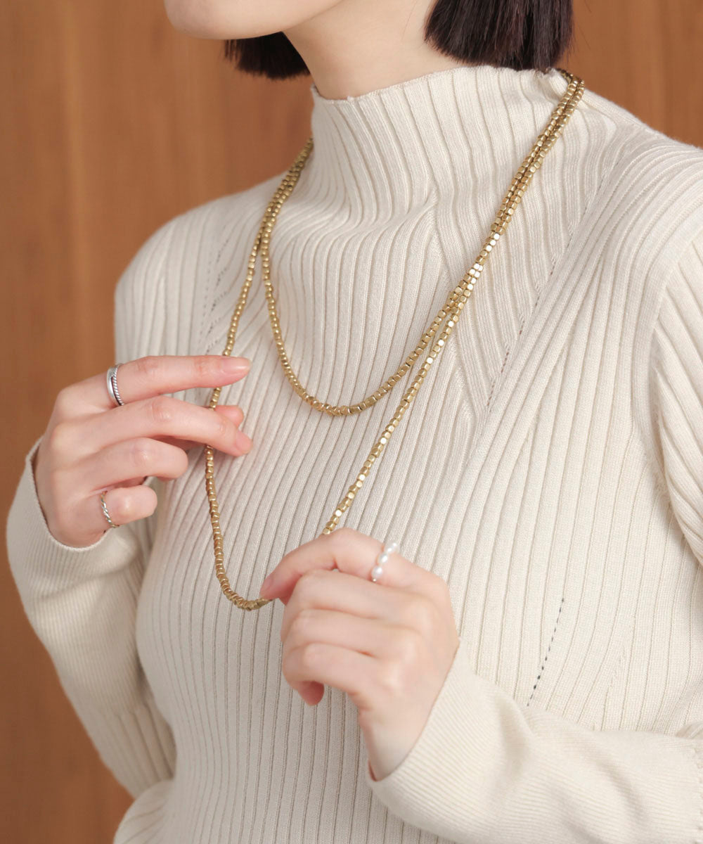 ビーズフリーネックレス