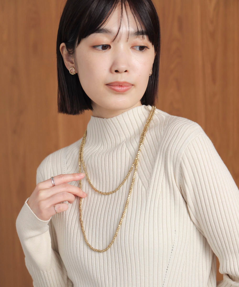 ビーズフリーネックレス