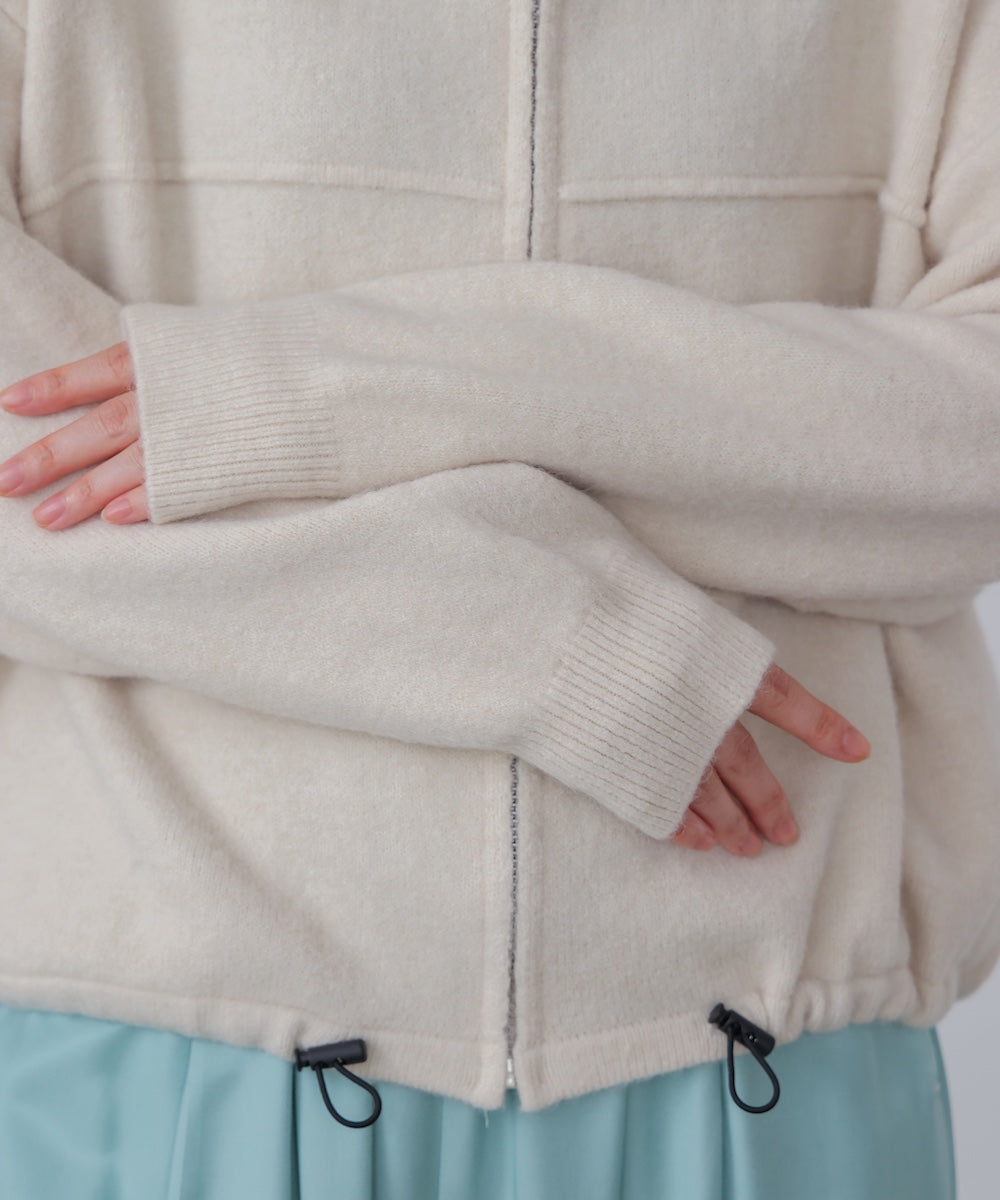 ニットライトジップアウター