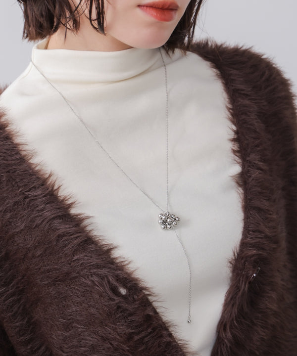 ワントップバブルビーズネックレス