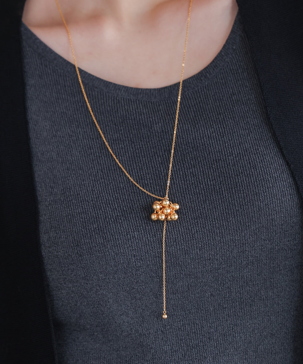 ワントップバブルビーズネックレス