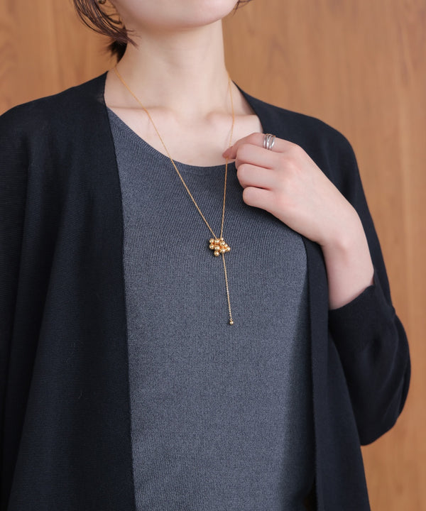 ワントップバブルビーズネックレス