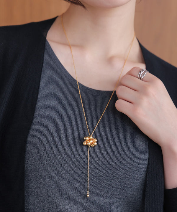 ワントップバブルビーズネックレス