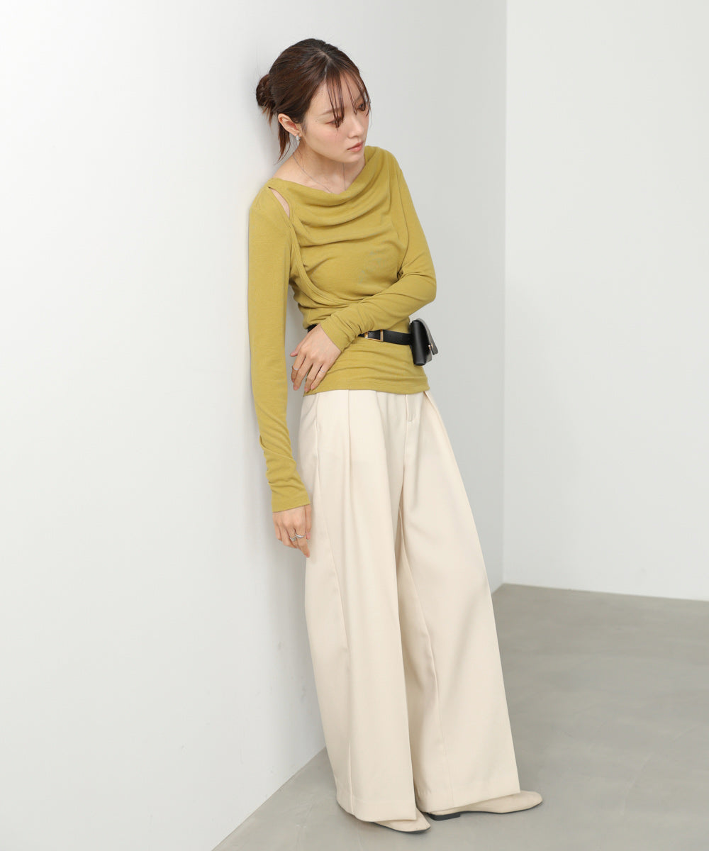 カシュクールレイヤードトップス