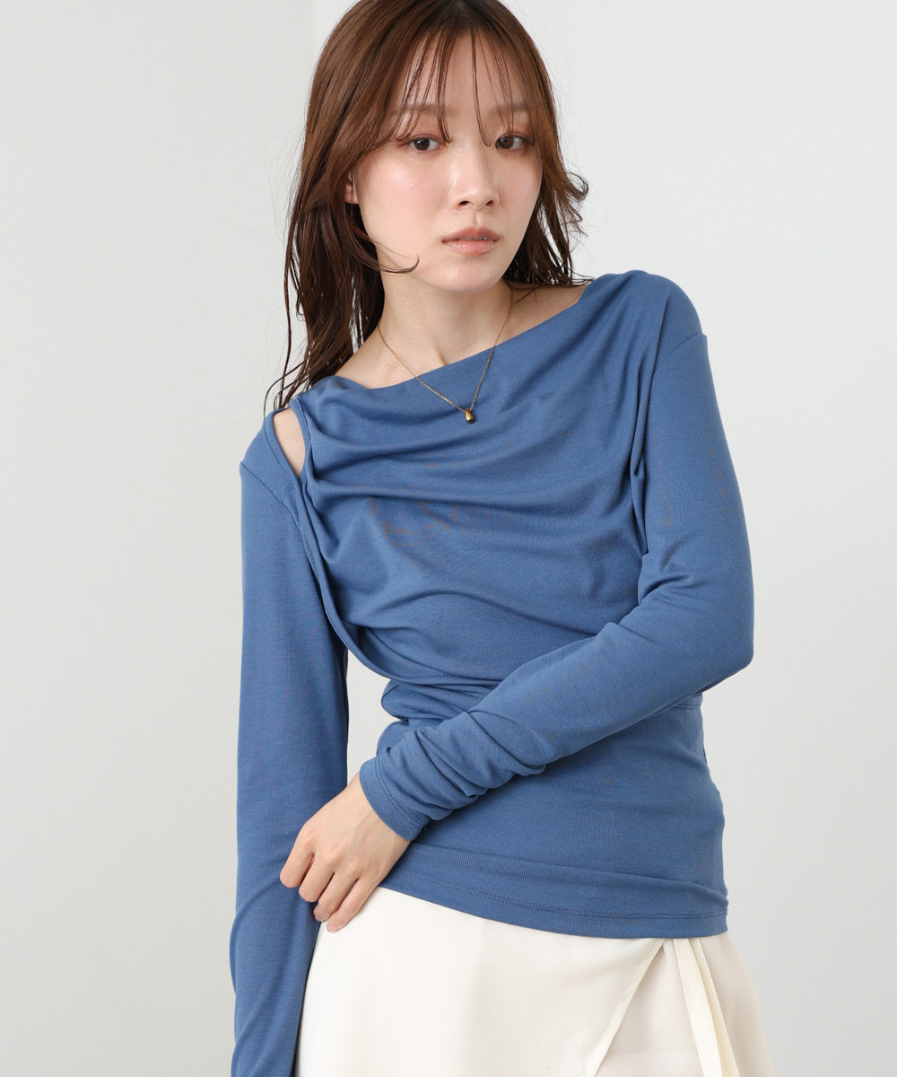 カシュクールレイヤードトップス
