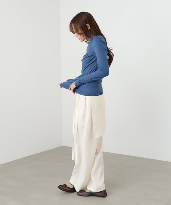 カシュクールレイヤードトップス