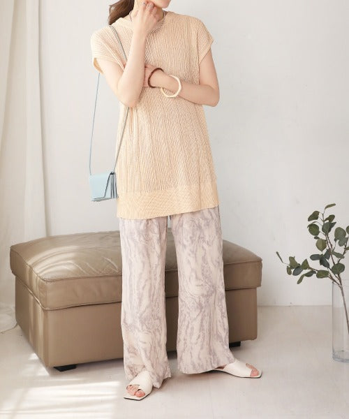 Bab ２ｗａｙランダムリブスリットニットトップス