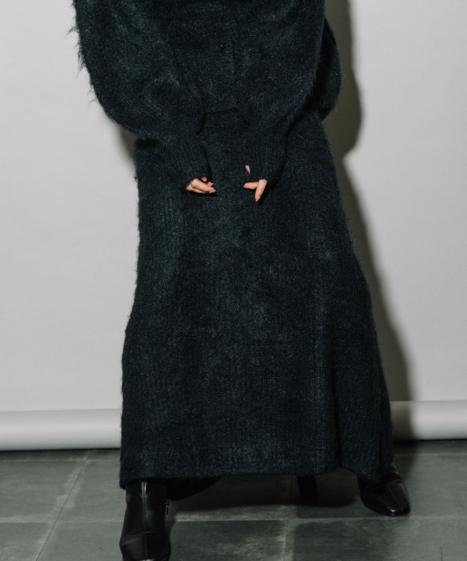 KEGAKI HALF CARDIGAN KNIT SKT