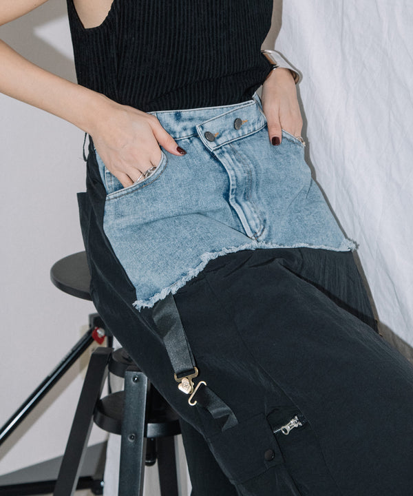 DENIM×MILITARY RM SKIRT