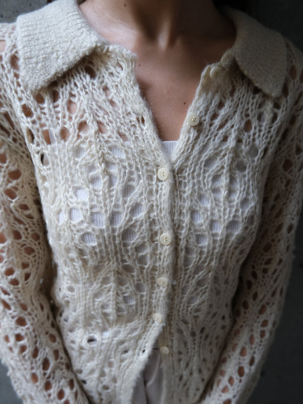 MOHAIR POLO KNIT CD(ﾓﾍｱﾎﾟﾛﾆｯﾄｶｰﾃﾞ)