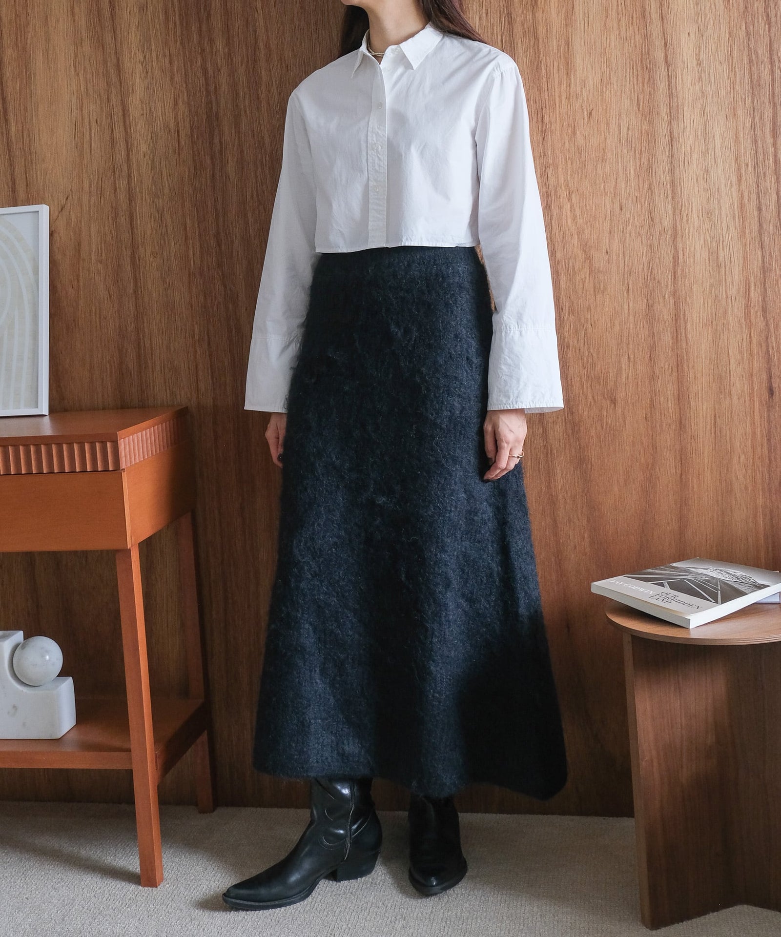 KEGAKI HALF CARDIGAN KNIT SKT