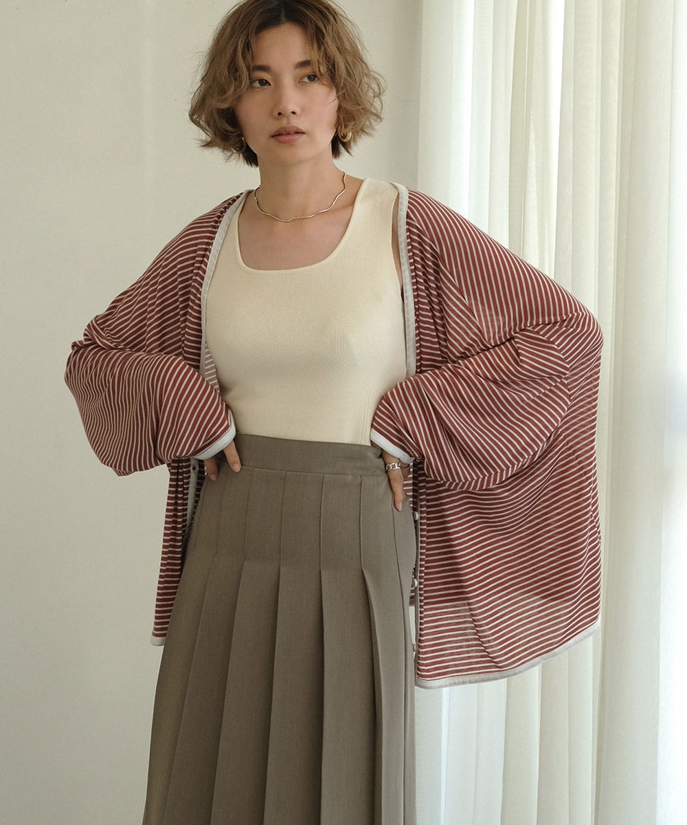 Bab ルーズボーダーカーディガン