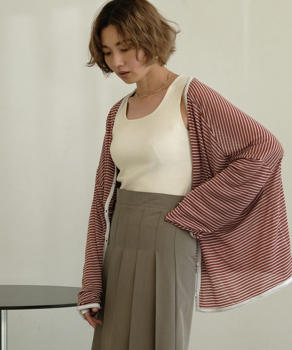 Bab ルーズボーダーカーディガン