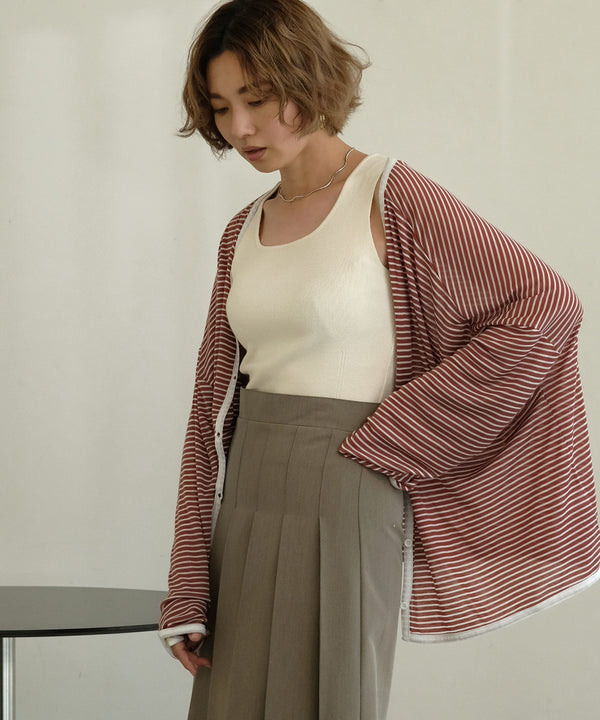 Bab ルーズボーダーカーディガン
