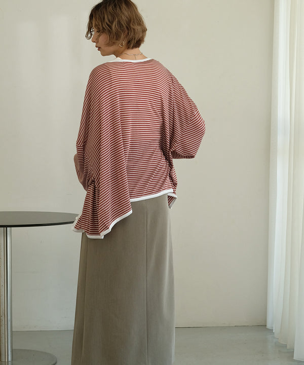 Bab ルーズボーダーカーディガン