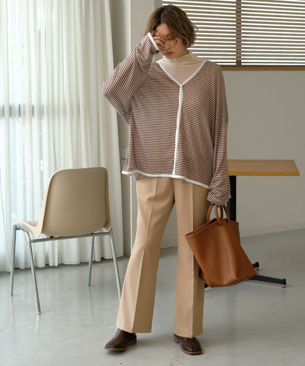 Bab ルーズボーダーカーディガン