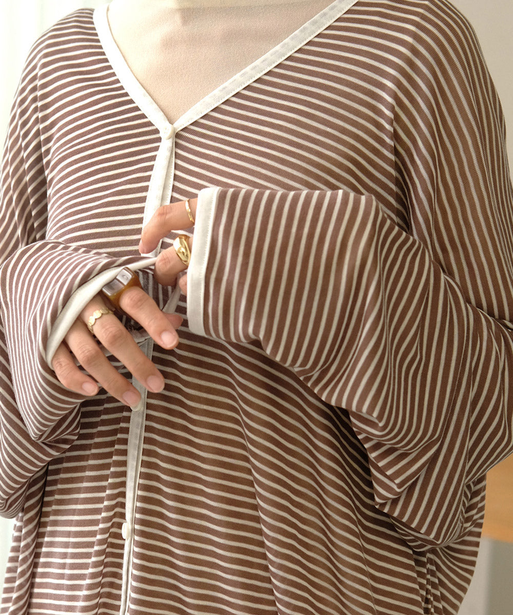 Bab ルーズボーダーカーディガン