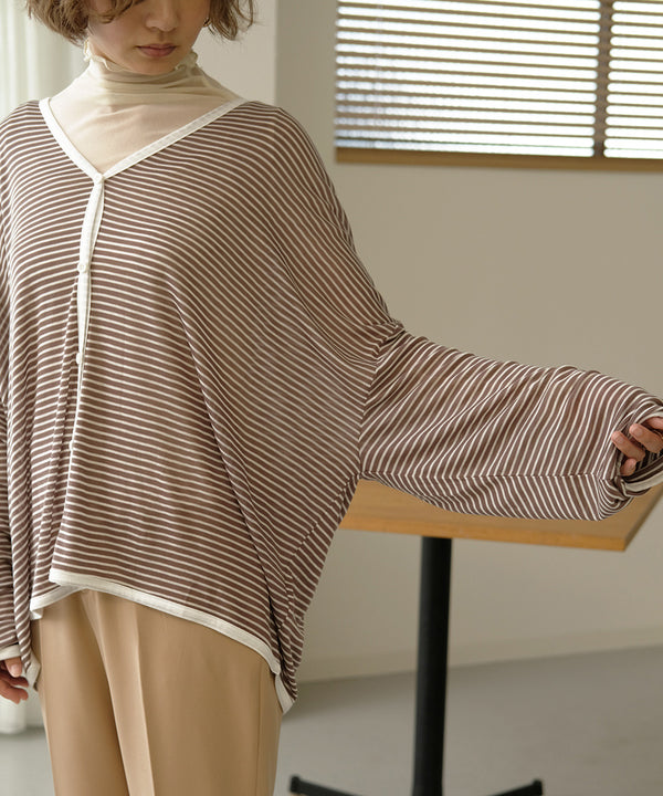 Bab ルーズボーダーカーディガン