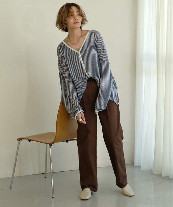 Bab ルーズボーダーカーディガン