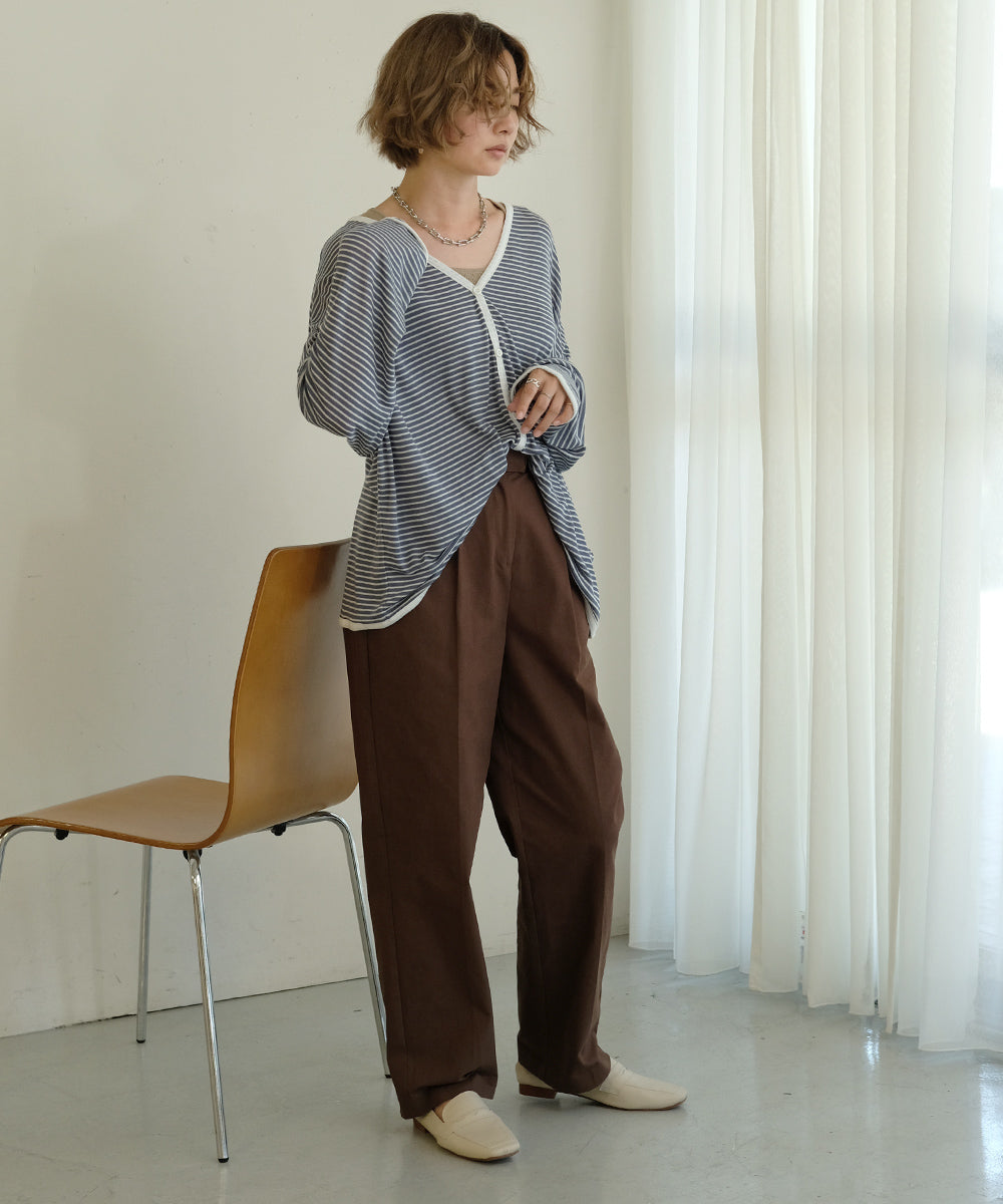 Bab ルーズボーダーカーディガン