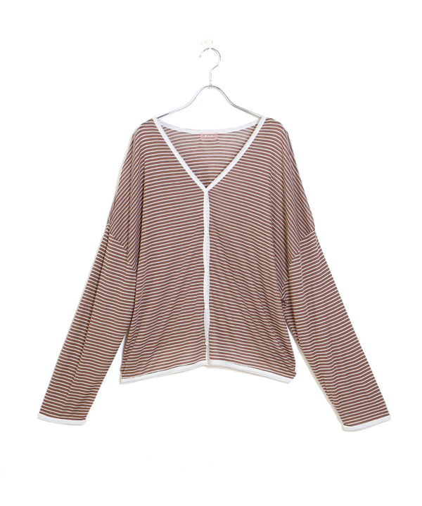 Bab ルーズボーダーカーディガン