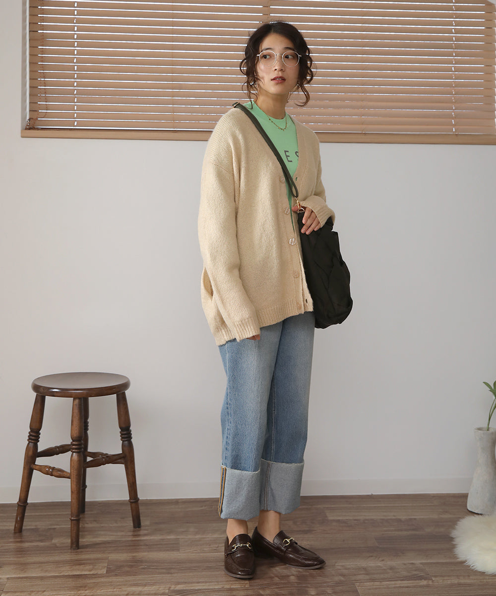 BouJeloud シャギーオーバーカーディガン