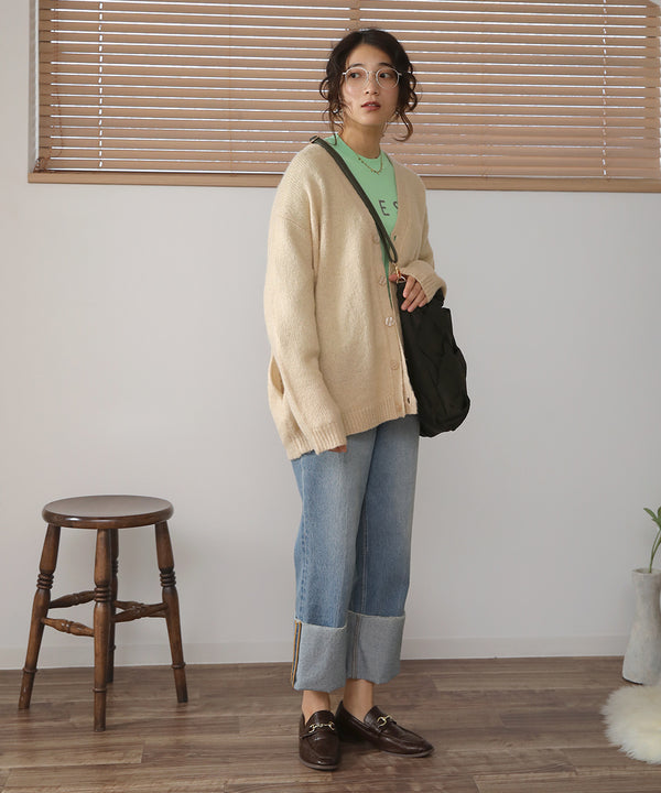 BouJeloud シャギーオーバーカーディガン